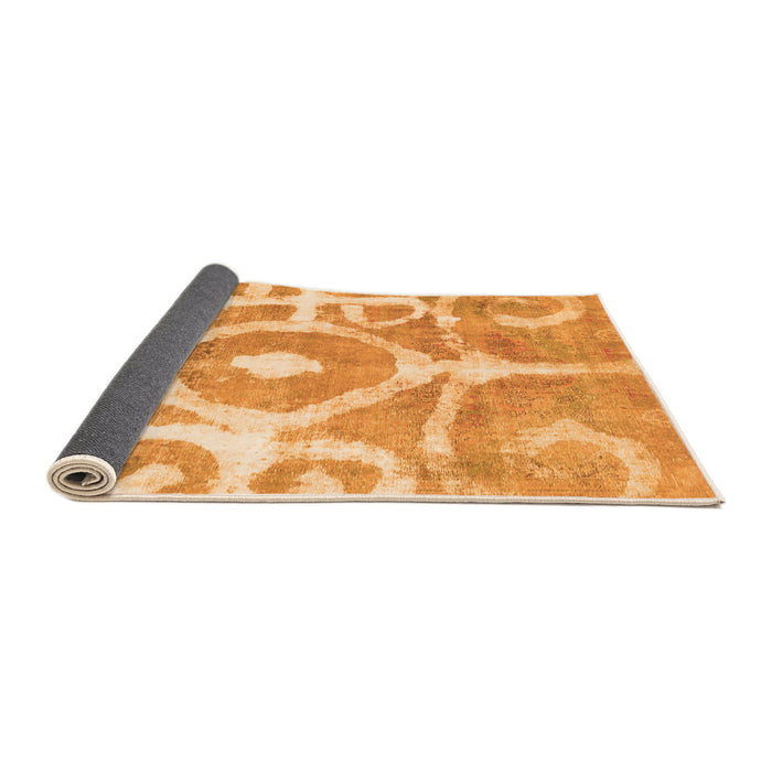 Sideview of Abstract Orange Modern Rug, abs1092org