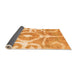 Sideview of Abstract Orange Modern Rug, abs1092org