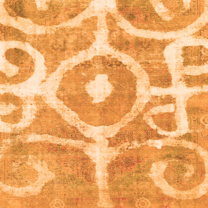 Square Abstract Orange Modern Rug, abs1092org