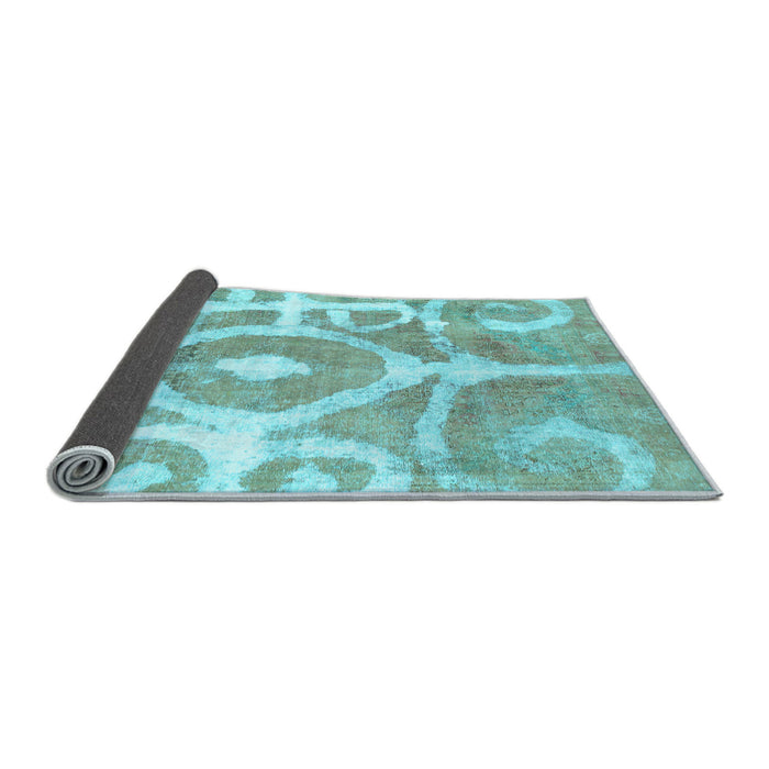 Sideview of Abstract Light Blue Modern Rug, abs1092lblu