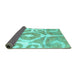 Sideview of Abstract Turquoise Modern Rug, abs1092turq