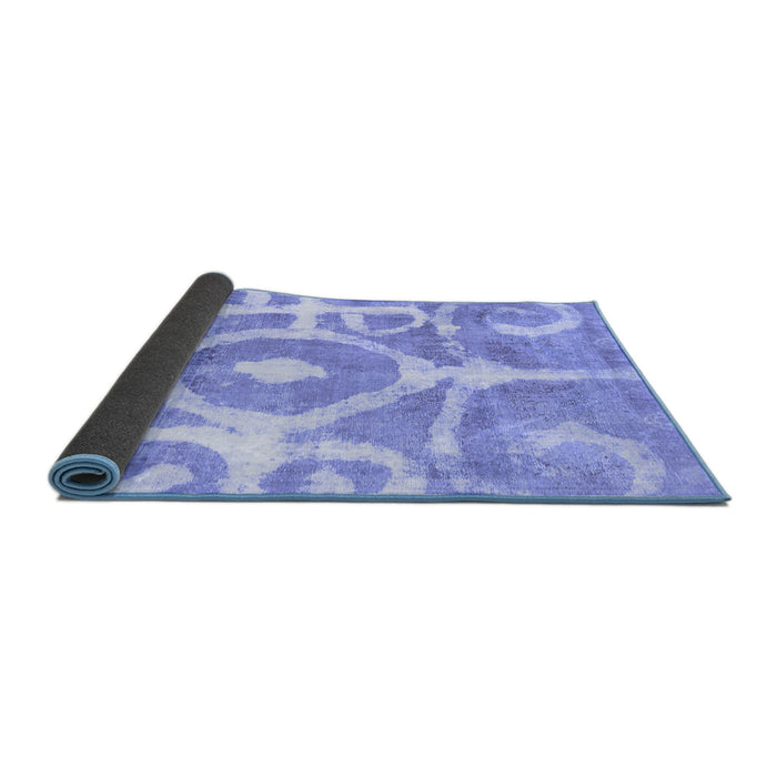 Sideview of Abstract Blue Modern Rug, abs1092blu