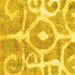 Square Abstract Yellow Modern Rug, abs1092yw