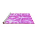 Sideview of Machine Washable Abstract Purple Modern Area Rugs, wshabs1092pur