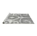 Sideview of Machine Washable Abstract Gray Modern Rug, wshabs1092gry