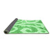 Sideview of Abstract Emerald Green Modern Rug, abs1093emgrn