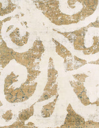 Machine Washable Abstract Champagne Beige Rug, wshabs1093