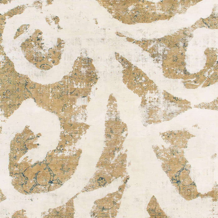 Machine Washable Abstract Champagne Beige Rug, wshabs1093