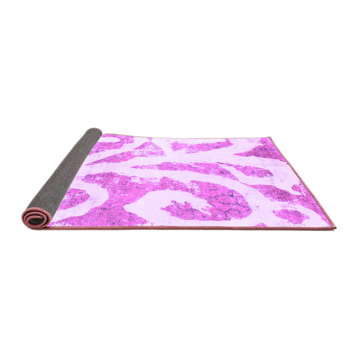 Sideview of Abstract Purple Modern Rug, abs1093pur