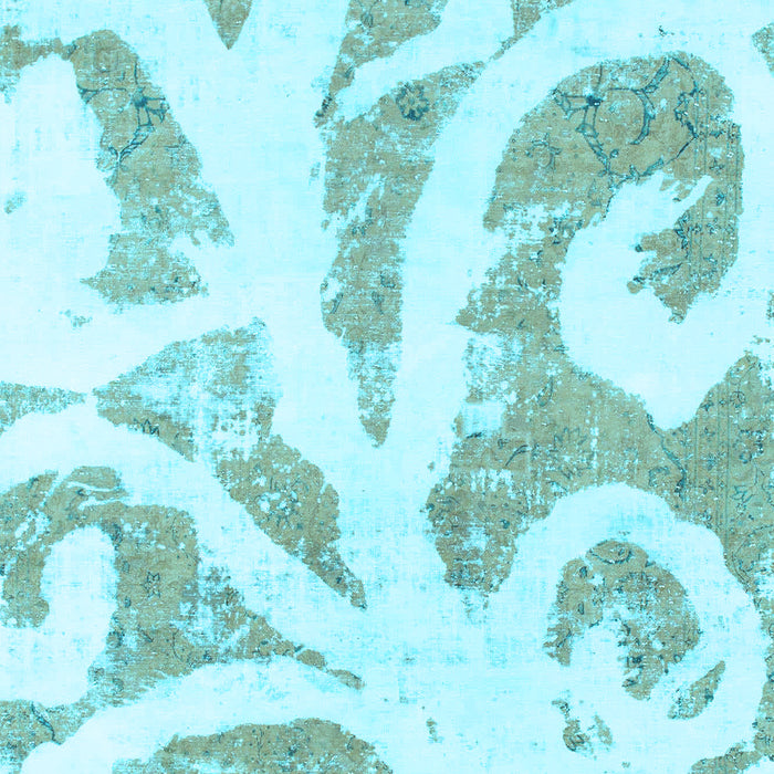 Machine Washable Abstract Light Blue Modern Rug, wshabs1093lblu