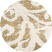 Square Abstract Champagne Beige Modern Rug, abs1093