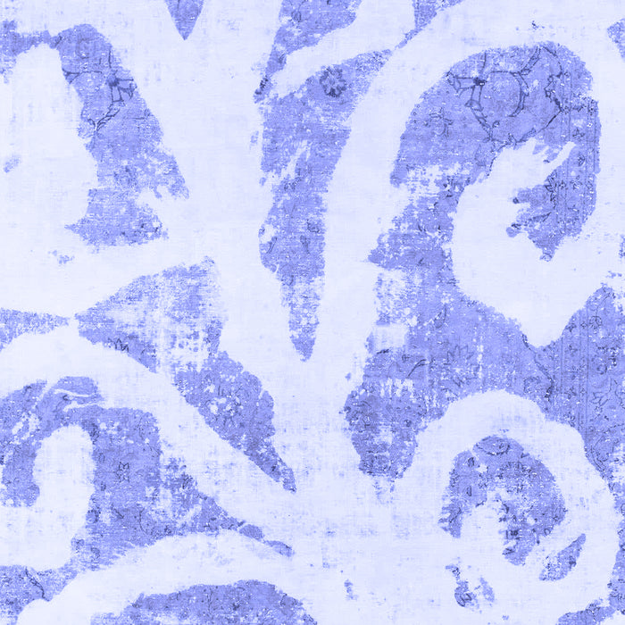 Machine Washable Abstract Blue Modern Rug, wshabs1093blu