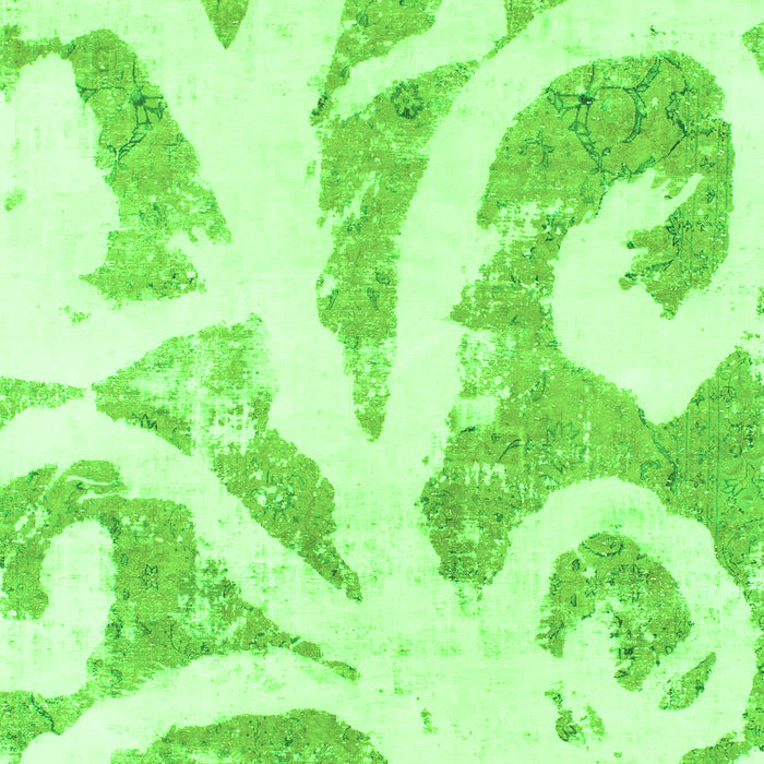 Abstract Green Modern Rug, abs1093grn