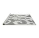 Sideview of Machine Washable Abstract Gray Modern Rug, wshabs1093gry