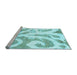 Sideview of Machine Washable Abstract Light Blue Modern Rug, wshabs1093lblu