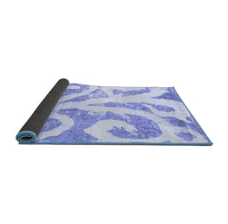 Sideview of Abstract Blue Modern Rug, abs1093blu
