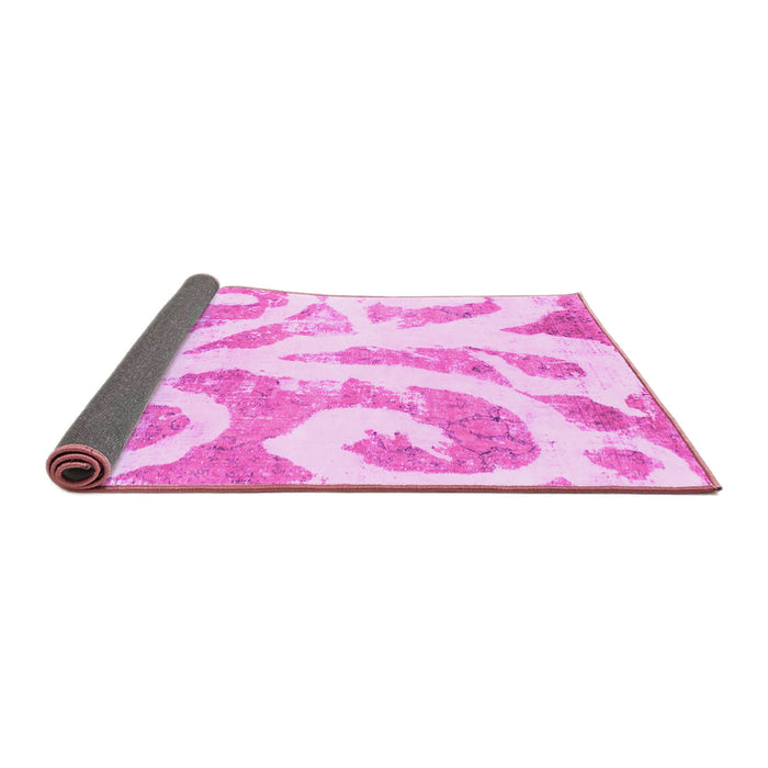 Sideview of Abstract Pink Modern Rug, abs1093pnk