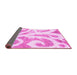 Sideview of Abstract Pink Modern Rug, abs1093pnk