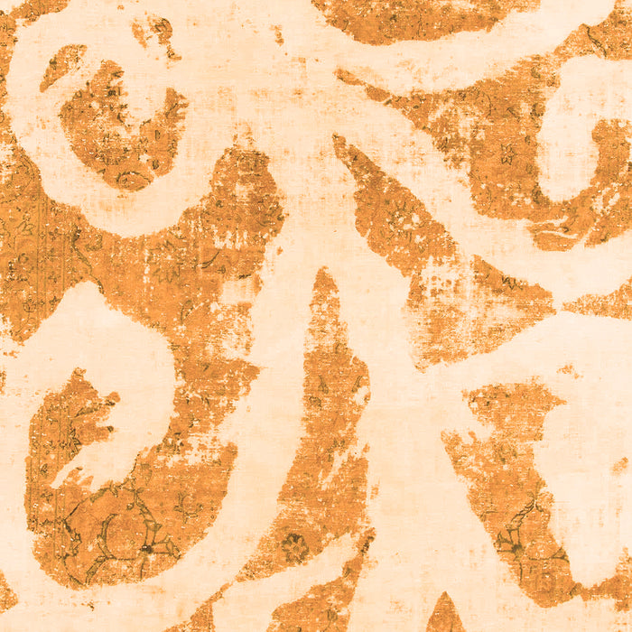 Machine Washable Abstract Orange Modern Area Rugs, wshabs1093org