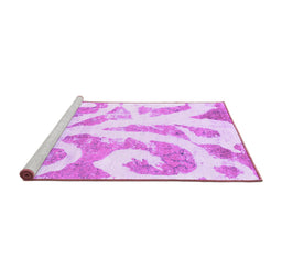 Sideview of Machine Washable Abstract Purple Modern Area Rugs, wshabs1093pur