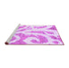 Sideview of Machine Washable Abstract Purple Modern Area Rugs, wshabs1093pur