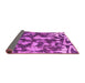 Sideview of Abstract Pink Modern Rug, abs1094pnk