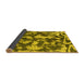 Sideview of Abstract Yellow Modern Rug, abs1094yw