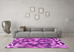 Machine Washable Abstract Pink Modern Rug in a Living Room, wshabs1094pnk