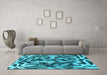 Machine Washable Abstract Light Blue Modern Rug in a Living Room, wshabs1094lblu