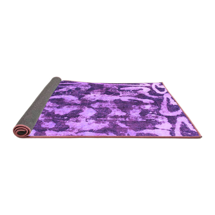 Sideview of Abstract Purple Modern Rug, abs1094pur