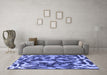 Machine Washable Abstract Blue Modern Rug in a Living Room, wshabs1094blu