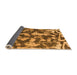 Sideview of Abstract Orange Modern Rug, abs1094org