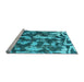 Sideview of Machine Washable Abstract Light Blue Modern Rug, wshabs1094lblu