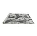 Sideview of Machine Washable Abstract Gray Modern Rug, wshabs1095gry