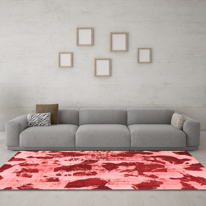 Modern Red Washable Rugs