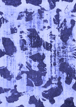 Abstract Blue Modern Rug, abs1095blu