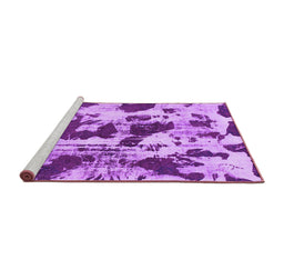Sideview of Machine Washable Abstract Purple Modern Area Rugs, wshabs1095pur