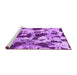 Sideview of Machine Washable Abstract Purple Modern Area Rugs, wshabs1095pur