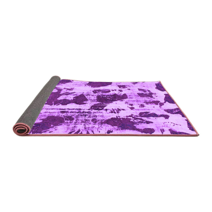 Sideview of Abstract Purple Modern Rug, abs1095pur