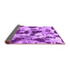 Sideview of Abstract Purple Modern Rug, abs1095pur