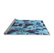 Sideview of Machine Washable Abstract Light Blue Modern Rug, wshabs1095lblu