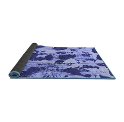 Sideview of Abstract Blue Modern Rug, abs1095blu