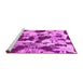 Sideview of Machine Washable Abstract Pink Modern Rug, wshabs1095pnk