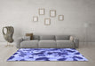 Machine Washable Abstract Blue Modern Rug in a Living Room, wshabs1095blu