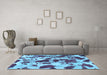 Machine Washable Abstract Light Blue Modern Rug in a Living Room, wshabs1095lblu