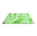 Sideview of Machine Washable Abstract Green Modern Area Rugs, wshabs1096grn