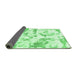 Sideview of Abstract Emerald Green Modern Rug, abs1096emgrn