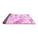 Sideview of Abstract Pink Modern Rug, abs1096pnk