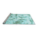 Sideview of Machine Washable Abstract Light Blue Modern Rug, wshabs1096lblu