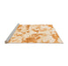 Sideview of Machine Washable Abstract Orange Modern Area Rugs, wshabs1096org